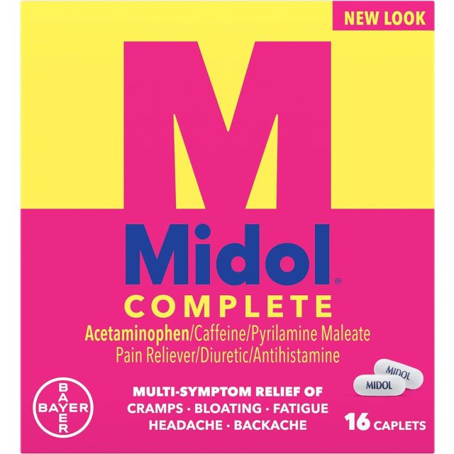 Midol Complete 16 Caplets Acetaminophen
