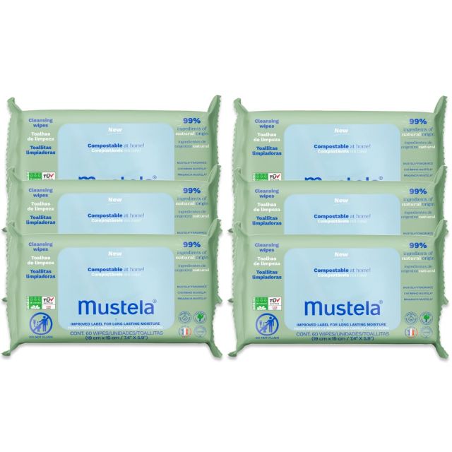 Mustela Baby Home Compostable Cleansing Wipes