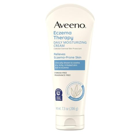 Aveeno Eczema Therapy Daily Moisturizing Body Cream for Sensitive Skin, Soothing Eczema Relief Cream,  Steroid- & Fragrance-Free, 