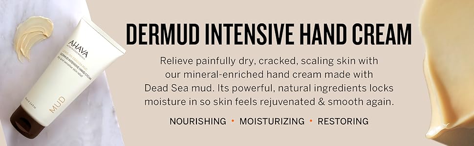 AHAVA Dermud Nourishing Hand Cream moisturize and restore dry and sensitive hands AHAVA Dermud Nourishing Hand Cream moisturize and restore