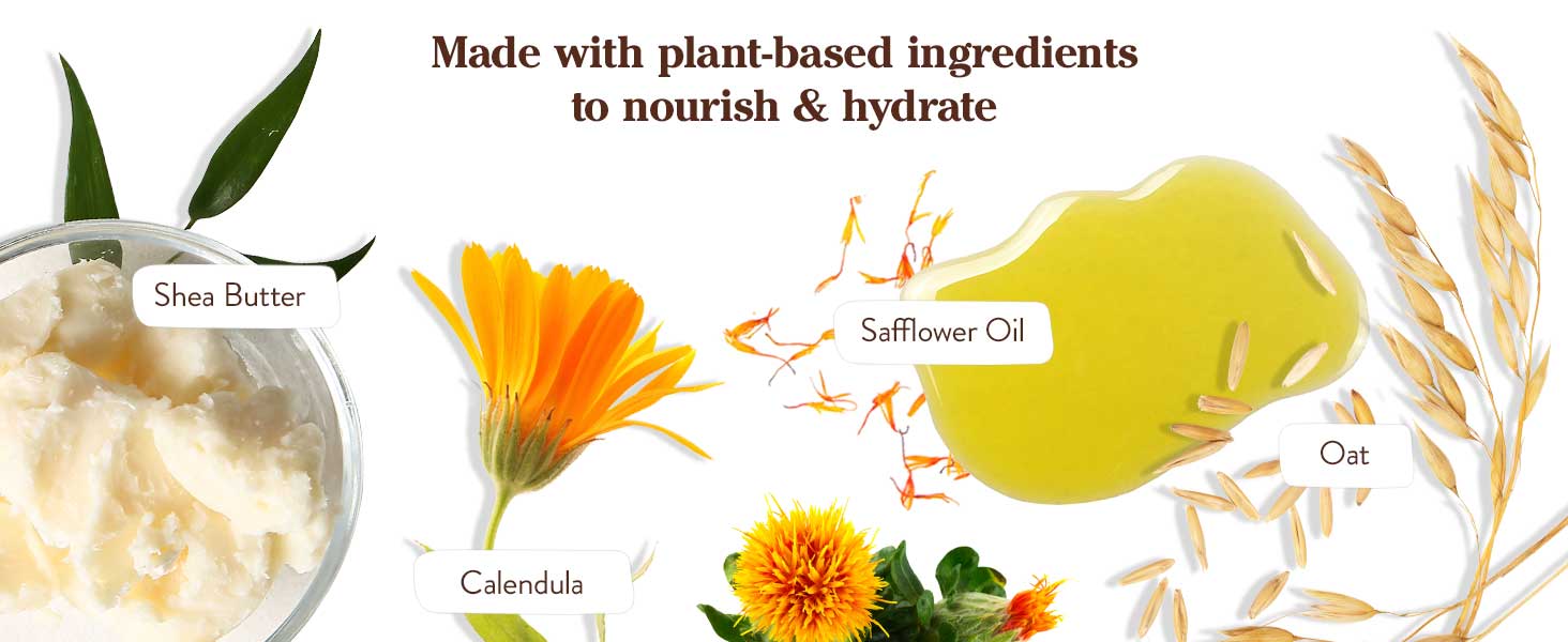 Babo Botanicals Moisturizing Oat & Calendula Body Lotion 8oz plant based ingredients Babo Botanicals Moisturizing Oat & Calendula Body Lotion 8oz plant based