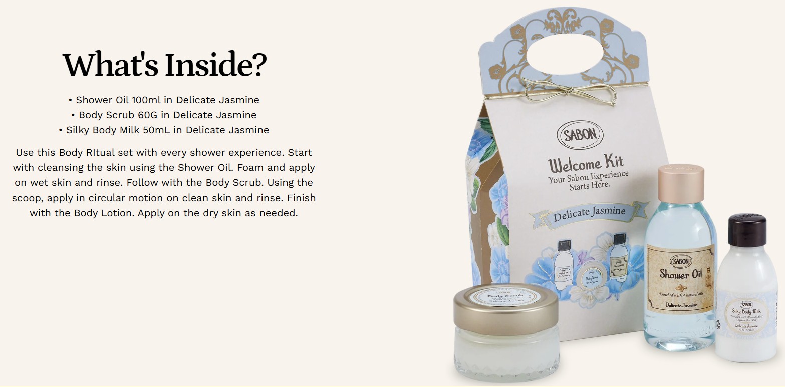 Discovery Body Ritual Kit Delicate Jasmine inside