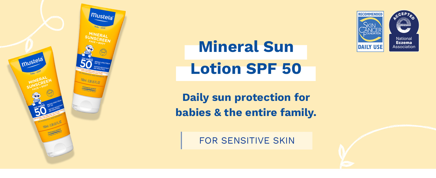 Mustela Baby Mineral Sun Lotion SPF 50 for sensitive skin