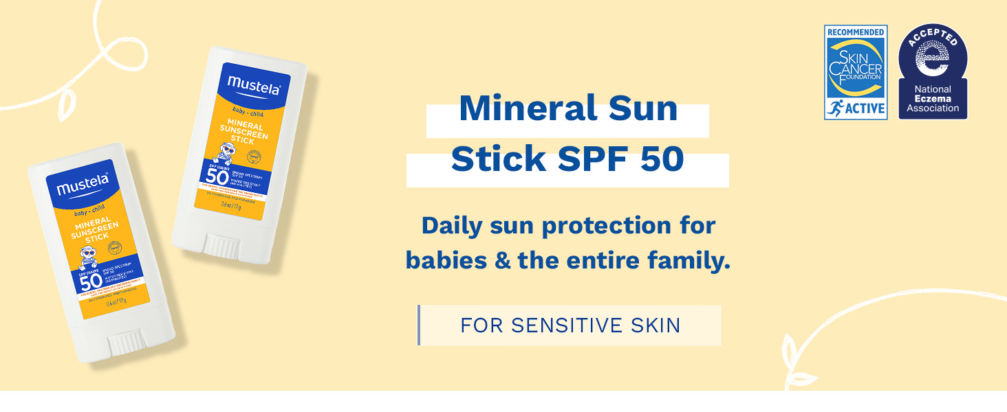 Mustela Baby Mineral Sun Stick SPF 50 for sensitive skin